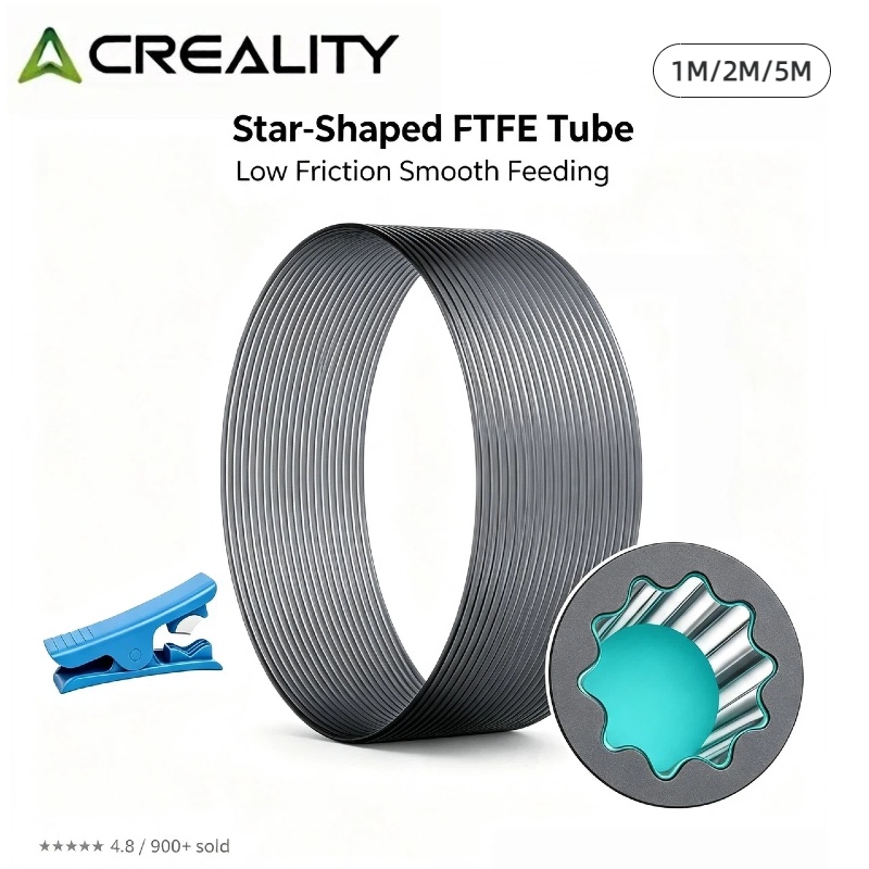 Aluminium Profile 2020 - Tabung PTFE Resmi Creality dengan Saluran