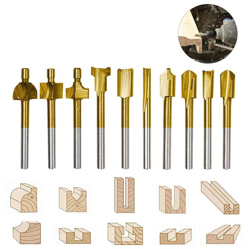 End Mill Set - Mata Bor Kayu HSS untuk Alat
