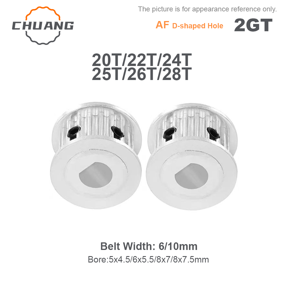 Gt2 Pulley - Pulley Timing 2GT Lubang D 20T/22T/24T/25T/26T/28