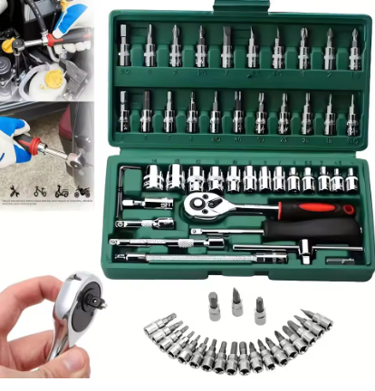 Cnc Bits - Set Soket Drive 46 pcs 1/4