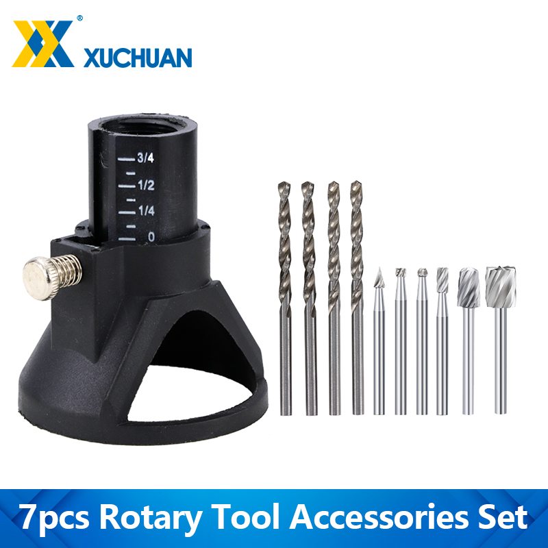 End Mill Set - 11pcs Rotary Router Milling Cutter Guide