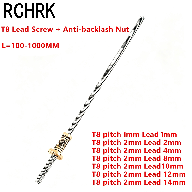 1Set Sekrup T8 dengan Mur Anti - Lead Screw 8Mm ulasan dan harga
