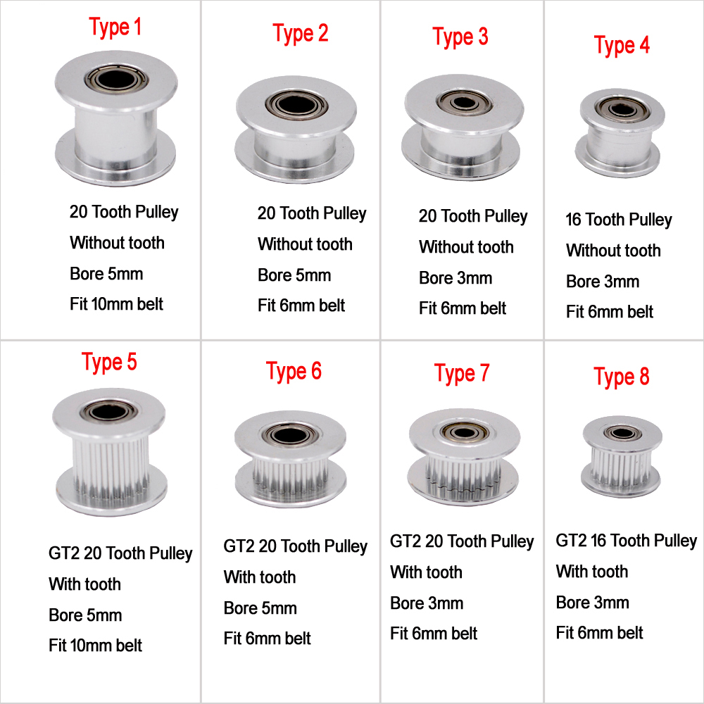 10PCS GT2 Idler Timing Pulley  - Gt2 Belt ulasan dan harga