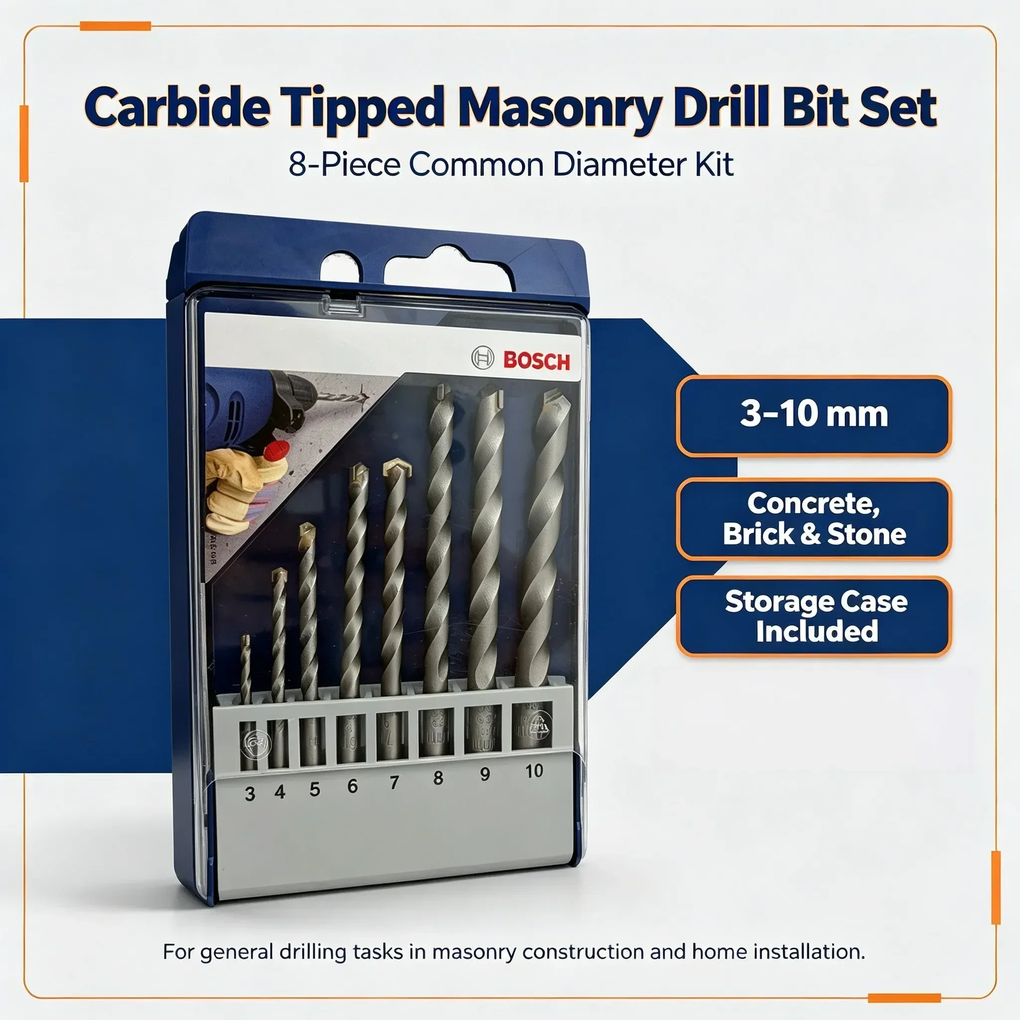 1-8 buah/set Mata Bor Impact M - Drill Bit Set ulasan dan harga