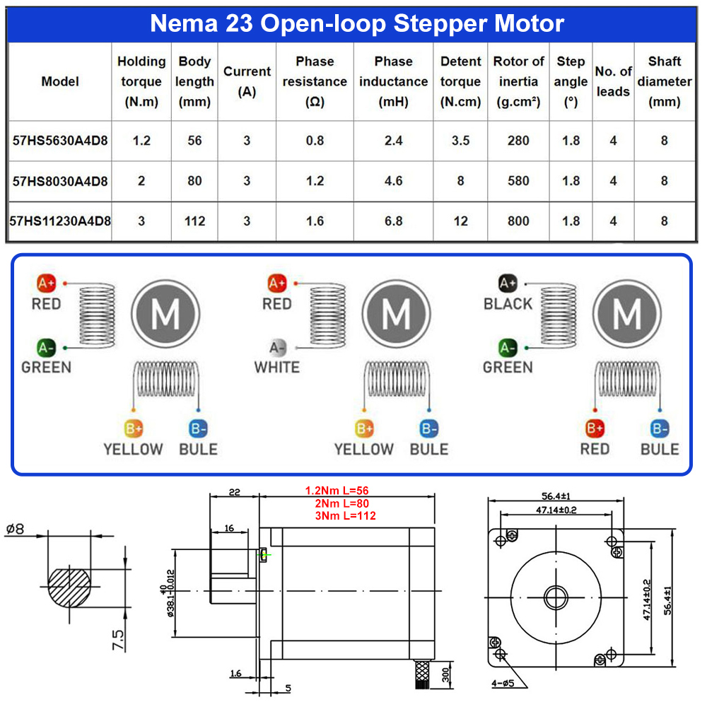 Set Driver Motor Stepper Nema2 - Nema23 Stepper ulasan dan harga